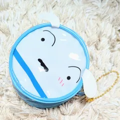未使用品■クレヨンしんちゃん シロ 防水 コインケース 財布 ポーチ 小物入れ キーホルダー 小銭入れ 小物入れ 水色