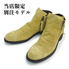 【新品】アルジス ARGIS 当店別注モデル メンズ ブーツ シューズ 62206GF ベージュ スエード 日本製 タンクソール ダブルジップブーツ 本革