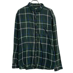 CHAPS 長袖 チェックシャツ XXL グリーン ホワイト ブルー チャップス ボタンダウン ビッグサイズ 古着卸 アメリカ仕入 a701-6036