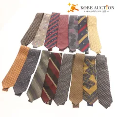 ■ レノマ アイリッシュフィールド ジッサーニテスッティ アクアスキュータム 等 ネクタイ 15本セット まとめ売り 総柄 メンズ 付属品付き