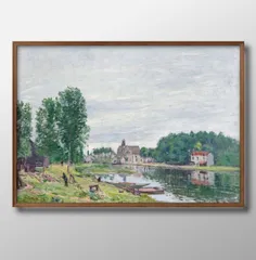 アルフレッド シスレー、【ロワン河畔、朝】、新品高級額 額装付 ロワン河畔、朝 | コレクション | ポーラ美術館