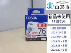 〈ジャンク品 使用期限切れ含む〉新品未使用　EPSON純正インクカートリッジ　ブラック　11個セット【R6-206】