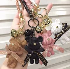 クマ ぬいぐるみ キーホルダー ストラップ 黒 白 ピンク ブラウン ホワイト ブラック アクセサリー かわいい