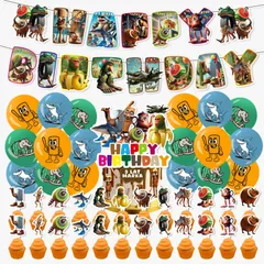 【在庫セール】誕生日 飾り付け 風船セット イタリアンブレインロット トゥントゥントゥンサフール バルーン ネットミーム HAPPYBIRTHDAYガーランドハッピーバースデーパーティー サフール 誕生日デコレーションセットバナー1枚バルーン16個ケーキ (D