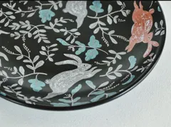 新品松尾ミユキ16.5cmプレートスリー ラビットうさぎウサギ