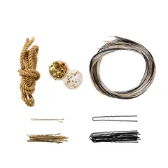 結婚式 卒業式 卒業式 和装 着物 振袖 花嫁 振袖 成人式前撮り ゴールド 金 金箔ヘア ヘアアクセサリー ヘッドパーツ ヘアアクセサリー 浴衣 七五三 袴 セット ピン (黒白金銀) 金箔 紐 水引 髪飾り 成人式 [OTAKUMARKET]