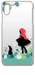 【新品未使用】 iPhone XS Max アイフォンテンエスマックス クリア ハードケース (赤ずきん) 花柄 うさぎ 童話 cl-iphonexsmax-203