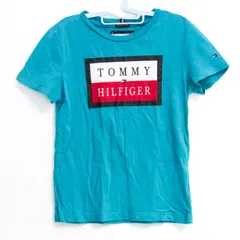 トミーヒルフィガー 半袖Ｔシャツ コットン100% ロゴ ブランド トップス キッズ 男の子用 122サイズ 水色系 TOMMY HILFIGER 【中古】
