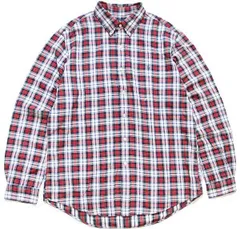 ラルフローレン タータンチェック ボタンダウン オックスフォード コットンシャツ XL★34 インド綿 ロゴ刺繍 ワンポイント オーバーサイズ