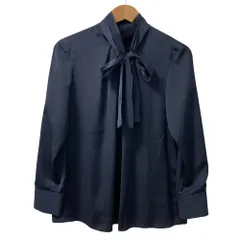 美品　セオリーリュクス　とろみ　ボウタイブラウス　長袖　L　上質ジョーゼット　⭐︎ 美品 セオリーリュクス とろみ ボウタイブラウス 長袖 L 上質