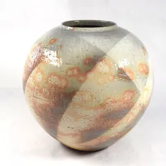 萩焼 納富鳥雲 ◇【花器】萩焼/納富鳥雲作 花瓶 丸 華道具 インテリア 萩焼 ギフト - メルカリ