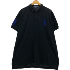 ラルフローレン ビッグポニー ポロシャツ 2XL 黒 鹿の子 メッシュ 8531