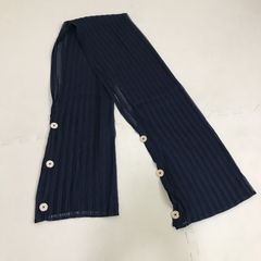 MARIAL ソフトプリーツストール　スリーブタイプ　ネイビー