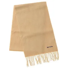 新品 ポールスミス PAUL SMITH マフラー・ストール ラムウールスカーフ キャメル