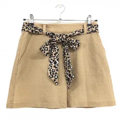 【超美品】ニューバランスゴルフ スカート ベージュ×黒 サッカー生地 レディース 0(S) ゴルフウェア 2022年モデル New Balance