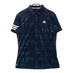 サイズ：L ADIDAS GOLF アディダスゴルフ HA0230 半袖ポロシャツ ボタンダウン 総柄 ブラック系 [240101515945] ゴルフウェア レディース ストスト