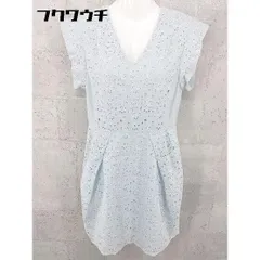 ◇ FLICKA フリッカ レース フレンチスリーブ ミニ ワンピース サイズ0 ライトブルー レディース 【中古】 【1002801807740】のサムネイル