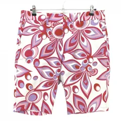 ★SALE価格★【美品】ラウドマウス ハーフパンツ ライトグレー×レッド シャガデリック メンズ LL ゴルフウェア LOUDMOUTH