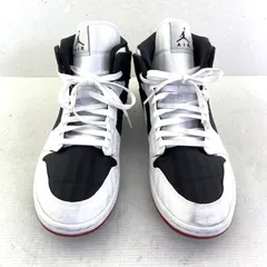 03w14503 Nike Women's Air Jordan 1 Mid SE Utility Canvas White Black Gym Red ナイキ ウィメンズ エアジョーダン1 ミッド SE 28.5cm メンズ スニーカー DD9338-016