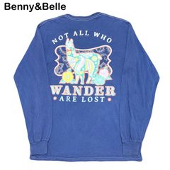 Benny&Belle 海外古着 バックプリント アニマル アルパカ グラフィック 長袖Tシャツ ロングスリーブ Tシャツ Mサイズ