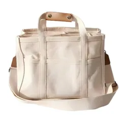 [PIENSE] ママバッグ 大容量 多収納 マザーズバッグ トート ショルダー 軽量 A4収納 通勤 通学 (ホワイト) [ホワイト]