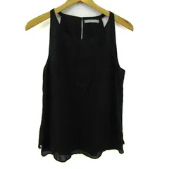 セオリーリュクス ブラウス シャツ トップス ノースリーブ シルク混 レディース 40サイズ ブラック theory luxe 【中古】