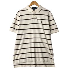 古着 ラルフローレン Ralph Lauren POLO by Ralph Lauren 半袖 ボーダー ポロシャツ メンズL相当/eaa565625