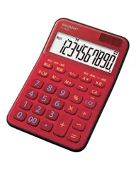 特価商品シャープ カラーデザイン電卓 10桁表示 レッド系 EL-M335-RX