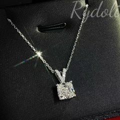 PT950 2.02ct E VS1 オーダーメイドネックレス ラボグロウンダイヤモンド IGI鑑定書付き クッションカット ラボダイヤジュエリー 誕生日記念日プレゼント プラチナペンダントネックレス 定番ダイヤネックレス