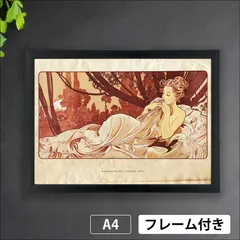 価格応相談] ミュシャ 「黄昏」 リトグラフ 保証書あり