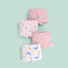 ☆ Fセット ☆ 130cm ☆ 女の子パンツ4枚セット ykh806 パンツ 女の子 4枚セット 女児ショーツ ボクサーパンツ インナー パンツ 下着 キッズ 子供 ガールズ 綿 コットン アンダーウェア かわいい 通園 園児 保育園