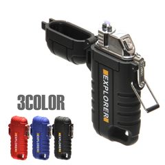 プラズマライター 防水 USB 充電式 軽量 小型 携帯 防風 喫煙具 ストラップ タバコ アウトドア キャンプ コンロ 煙草 線香