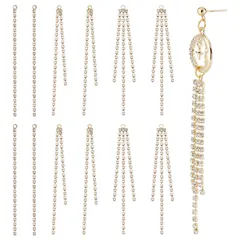 【数量限定】SUNNYCLUE　24個3種　ラインストーン　タッセル　チャーム　イヤリング　チャーム　パーツ　ラインストーン　ひねり　チャーム　キラキラ　ピアス　パーツ　ツイスト　チャーム　金色　チャーム　揺れ　メタルチャーム　垂れ飾り　ゴールド　ファイニエ