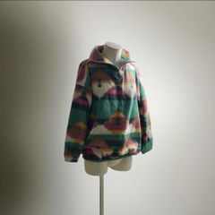 美品✨イタリア製 フリースジャケット 結晶 ノルディック ネイティブ 