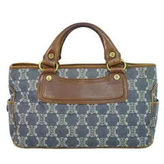 【極美品】セリーヌ ハンドバッグ デニム パリマカダム ロゴ金具 肩掛け可 CELINE - セリーヌ CELINE デニム マカダム ショルダーバッグの