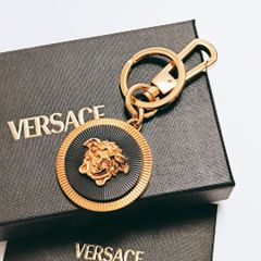 【新品未使用・訳有】VERSACE メデューサ ビギー キーリング キーホルダー ゴールド ブラック