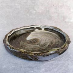 ガラス サービングトレイ グリーン 天然木 持ち手 - メルカリ