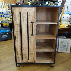 シャビーなキャビネット 古材使用ハンドメイド激シブ