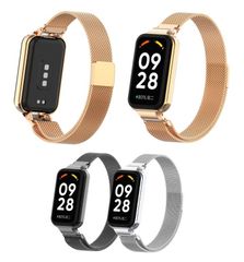 新品未使用 送料無料 Xiaomi Smart Band 8 Active 対応 マグネット ステンレスメッシュ 交換用 スマートウォッチ 交換ベルト シャオミ 時計ベルト リストバンド 替え スポーツ アウトドア メンズ レディース