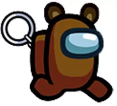 【中古】雑貨 ブラウン(クマ耳注意) 「Among Us(アモングアス) フィギュアキーチェーン」