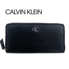 新品】カルバンクライン 長財布 ウォレット シンプル CKロゴ 黒