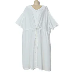 【新品タグ付き】SM2 サマンサモスモス★ セーラー襟ロング ワンピース  前開き ゆったりデザイン オフ白系 z6661 s