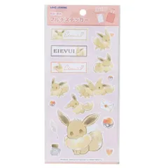 【メール便】ポケットモンスター シールシート マルチステッカー イーブイ ポケモン カミオジャパン 耐水 耐光 デコシール デコレーション キャラクター グッズ 