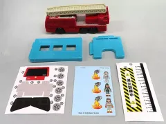 【中古】ハッピーセット 消火訓練施設＆日野はしご付消防車(モリタ・スーパージャイロラダー) 「トミカ 第1弾」 ハッピーセット