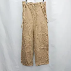 ◇ Θ SOMETHING × FREAKS STORE レースアップ デニム サロペット サイズS ベージュ系 レディース E  【1504210002780】