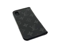 LOUIS VUITTON ルイヴィトン モノグラム iPhoneX/Xs 対応 手帳型 アイフォンケース スマホケース ブラック系 DJ2546