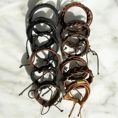 レザーブレスレット【お得！】12個まとめ売り人気