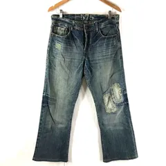 ファイブセブンティファイブデニム 575DENIM ダメージ加工 ボタンダウン ヴィンテージ加工 ブルー系 30サイズ 2025042300114
