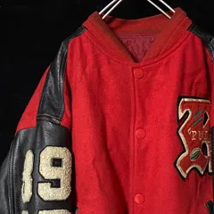 【激レア】ROZZO PULCINO スタジャン 袖切り替え レザー ラム　牛革 2025年最新】rozzo pulcino スタジャンの人気アイテム - メルカリ