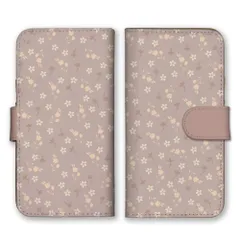 iPhone14 ケース 手帳型 アイフォン14 スマホケース 小花柄 お花 フラワー柄 くすみカラー 大人かわいい 大人女子 フェミニン おしゃれ カラー01